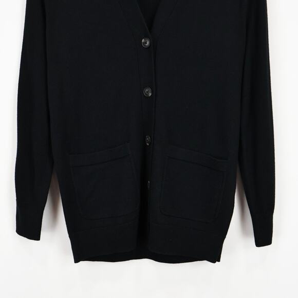 NWT Madewell 100% Merino Wool Relaxed Fit Boyfriend Cardigan True Black Size XS - Picture 8 of 14